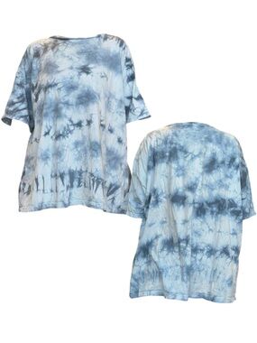 ASOS DESIGN Blue Tie Dye Oversized Shirt